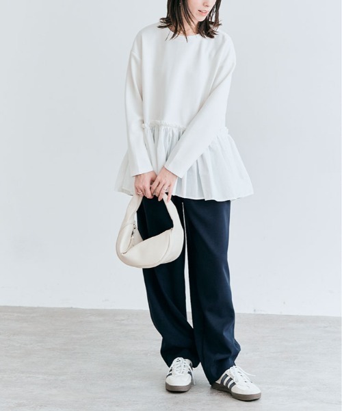 kirakiraShop(キラキラショップ)の「イージー コクーン パンツ(その他パンツ・レディース・ブラック/チャコール/ベージュ/ネイビー・M/L)」の5枚目の写真
