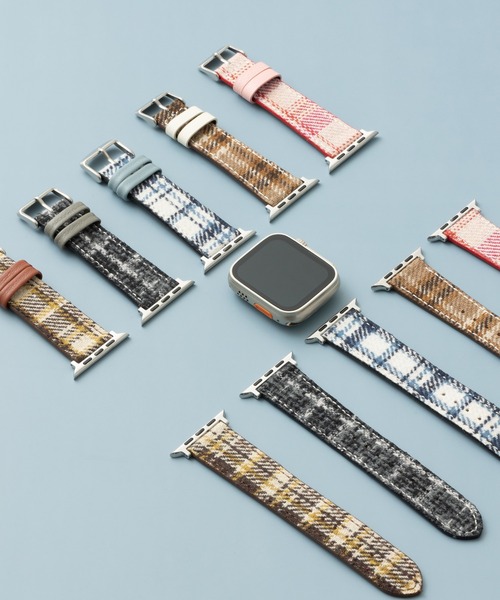 emonique(エモニーク)の「スマートウォッチバンド Apple Watch バンド ツイード柄【38/40/41/42/44/45/49mm対応】(デジタル腕時計・レディース・ブラック/ブルー/ブラウン/ピンク/イエロー・38/42)」の6枚目の写真