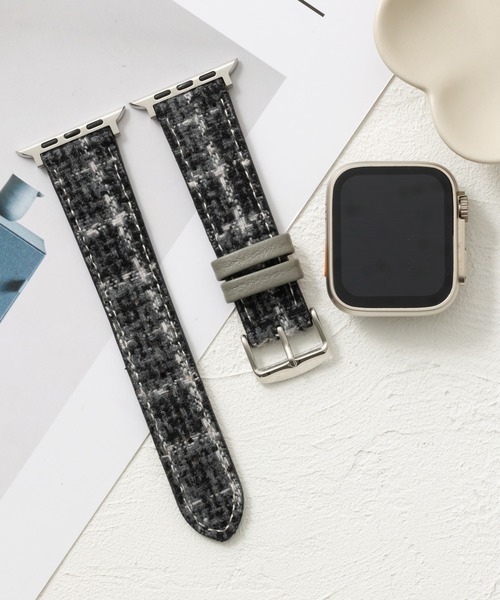 emonique(エモニーク)の「スマートウォッチバンド Apple Watch バンド ツイード柄【38/40/41/42/44/45/49mm対応】(デジタル腕時計・レディース・ブラック/ブルー/ブラウン/ピンク/イエロー・38/42)」の12枚目の写真