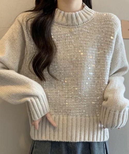 ハイネックスパンコールニット（ニット/セーター）｜CELENA BEATS（セレナビーツ）