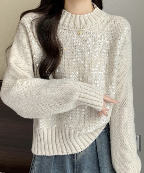 ハイネックスパンコールニット（ニット/セーター）｜CELENA BEATS（セレナビーツ）