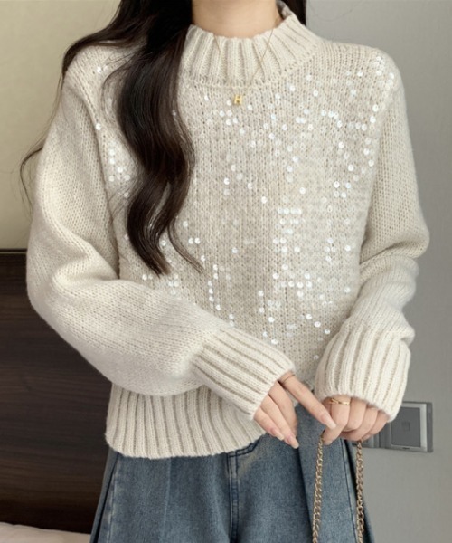 ハイネックスパンコールニット（ニット/セーター）｜CELENA BEATS（セレナビーツ）