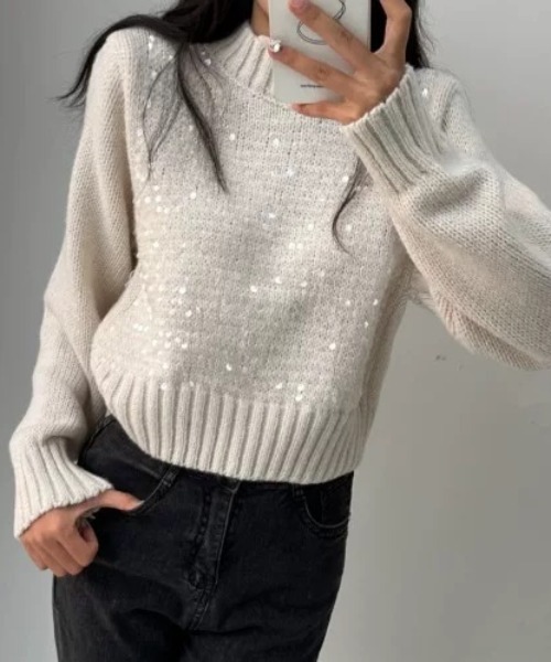 ハイネックスパンコールニット（ニット/セーター）｜CELENA BEATS（セレナビーツ）