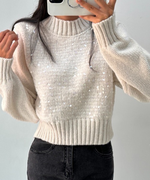 ハイネックスパンコールニット（ニット/セーター）｜CELENA BEATS（セレナビーツ）