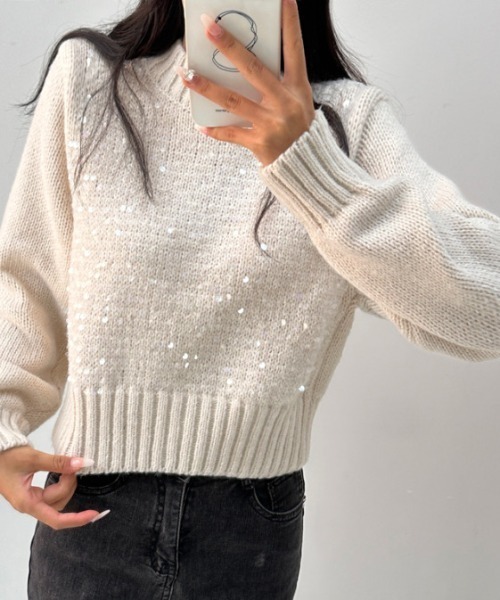 ハイネックスパンコールニット（ニット/セーター）｜CELENA BEATS（セレナビーツ）