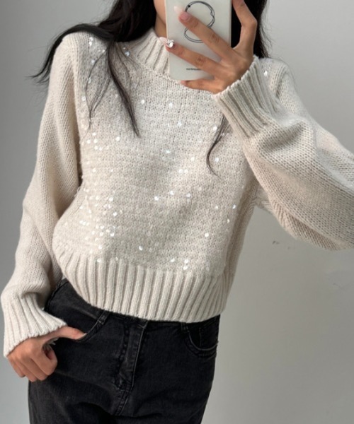 ハイネックスパンコールニット（ニット/セーター）｜CELENA BEATS（セレナビーツ）