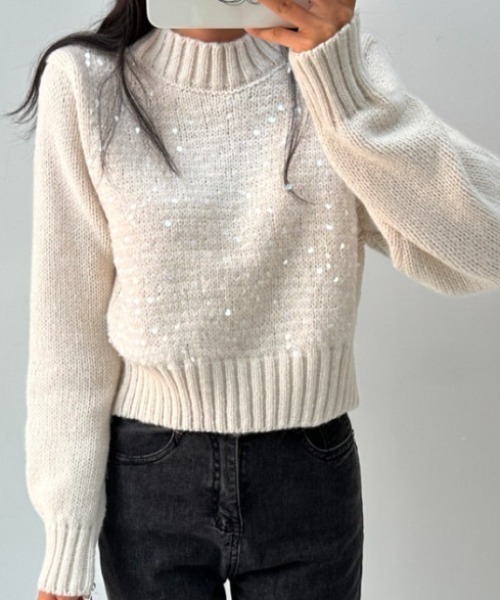 ハイネックスパンコールニット（ニット/セーター）｜CELENA BEATS（セレナビーツ）