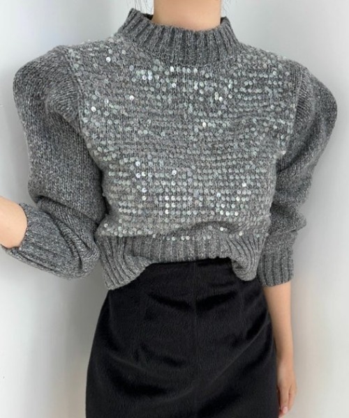 ハイネックスパンコールニット（ニット/セーター）｜CELENA BEATS（セレナビーツ）