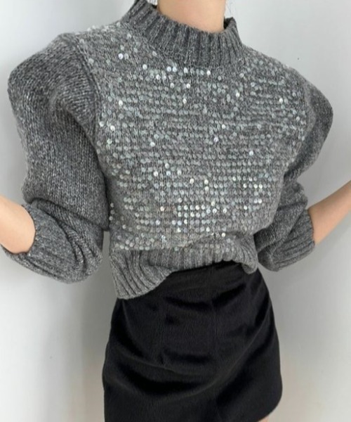 ハイネックスパンコールニット（ニット/セーター）｜CELENA BEATS（セレナビーツ）