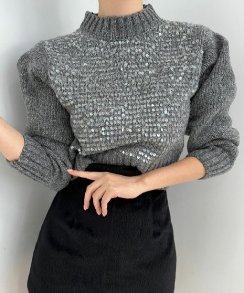 ハイネックスパンコールニット（ニット/セーター）｜CELENA BEATS（セレナビーツ）