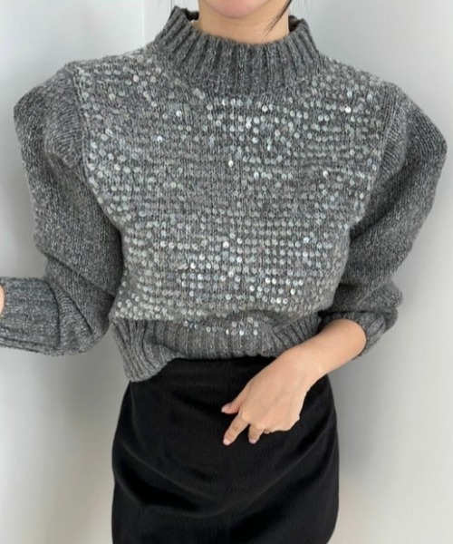 ハイネックスパンコールニット（ニット/セーター）｜CELENA BEATS（セレナビーツ）