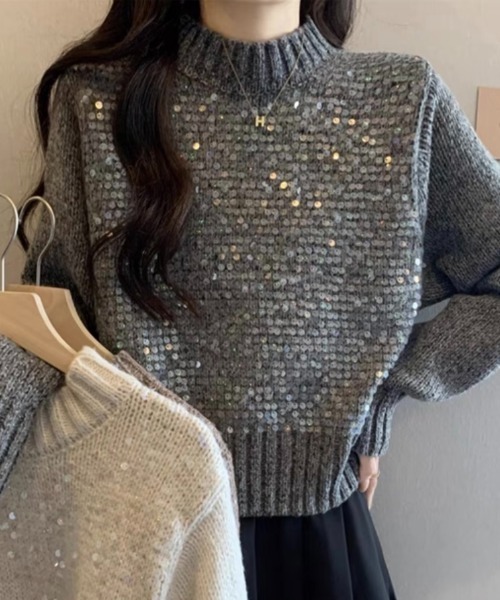 ハイネックスパンコールニット（ニット/セーター）｜CELENA BEATS（セレナビーツ）