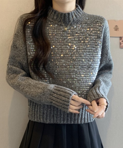 ハイネックスパンコールニット（ニット/セーター）｜CELENA BEATS（セレナビーツ）