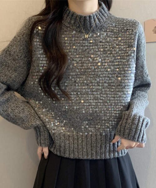 ハイネックスパンコールニット（ニット/セーター）｜CELENA BEATS（セレナビーツ）