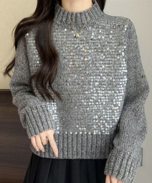 ハイネックスパンコールニット（ニット/セーター）｜CELENA BEATS（セレナビーツ）