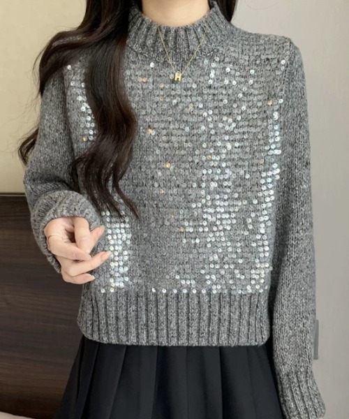 ハイネックスパンコールニット（ニット/セーター）｜CELENA BEATS（セレナビーツ）
