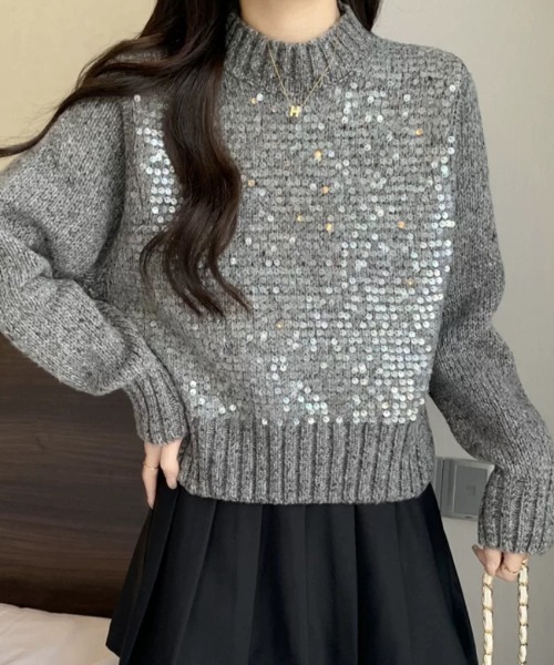 ハイネックスパンコールニット（ニット/セーター）｜CELENA BEATS（セレナビーツ）