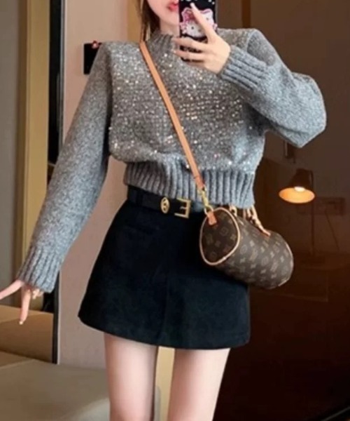 ハイネックスパンコールニット（ニット/セーター）｜CELENA BEATS（セレナビーツ）