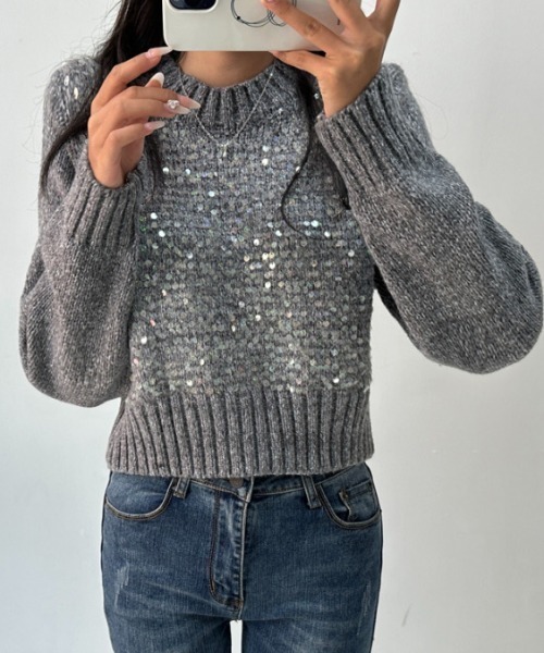 ハイネックスパンコールニット（ニット/セーター）｜CELENA BEATS（セレナビーツ）