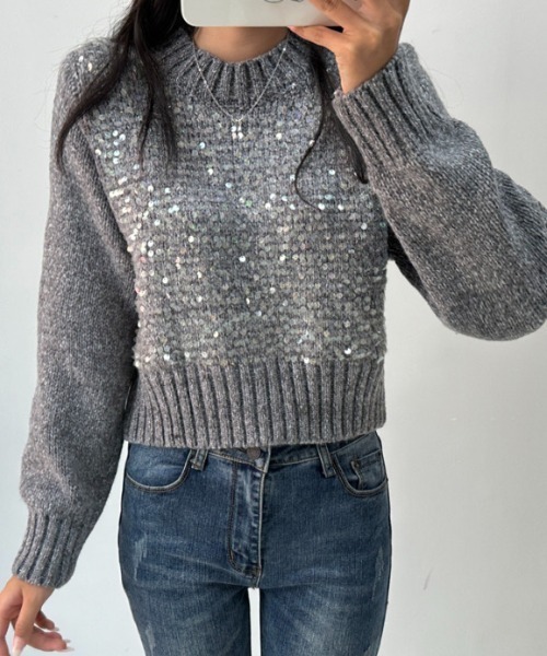 ハイネックスパンコールニット（ニット/セーター）｜CELENA BEATS（セレナビーツ）