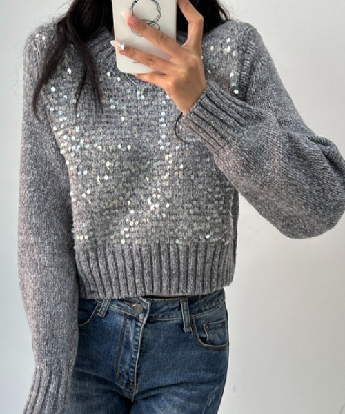 ハイネックスパンコールニット（ニット/セーター）｜CELENA BEATS（セレナビーツ）