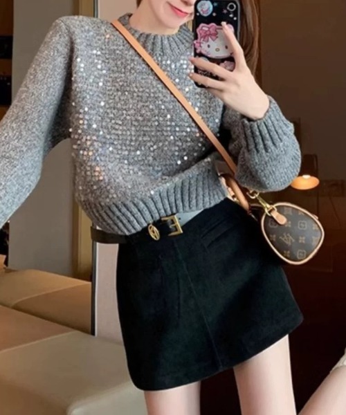 ハイネックスパンコールニット（ニット/セーター）｜CELENA BEATS（セレナビーツ）