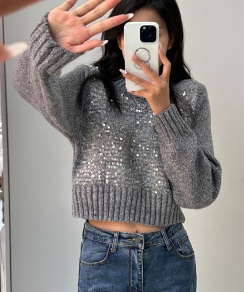 ハイネックスパンコールニット（ニット/セーター）｜CELENA BEATS（セレナビーツ）