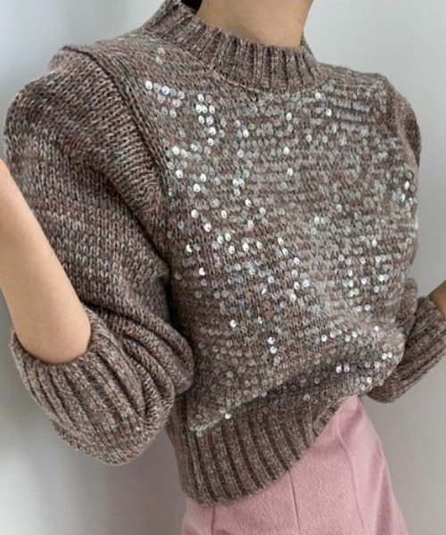 ハイネックスパンコールニット（ニット/セーター）｜CELENA BEATS（セレナビーツ）