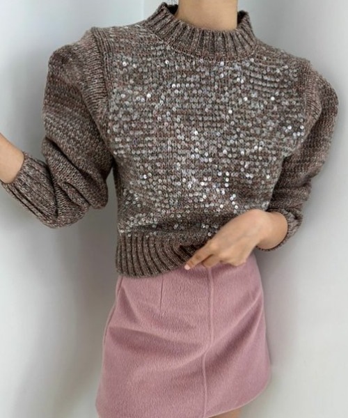 ハイネックスパンコールニット（ニット/セーター）｜CELENA BEATS（セレナビーツ）