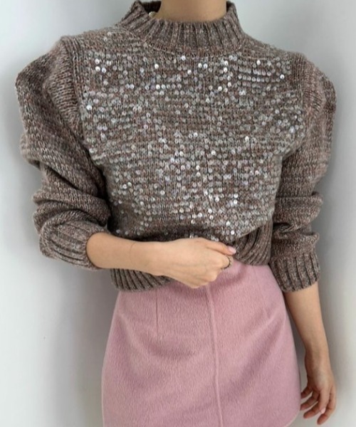 ハイネックスパンコールニット（ニット/セーター）｜CELENA BEATS（セレナビーツ）