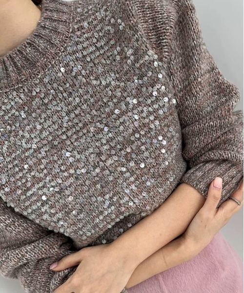 ハイネックスパンコールニット（ニット/セーター）｜CELENA BEATS（セレナビーツ）
