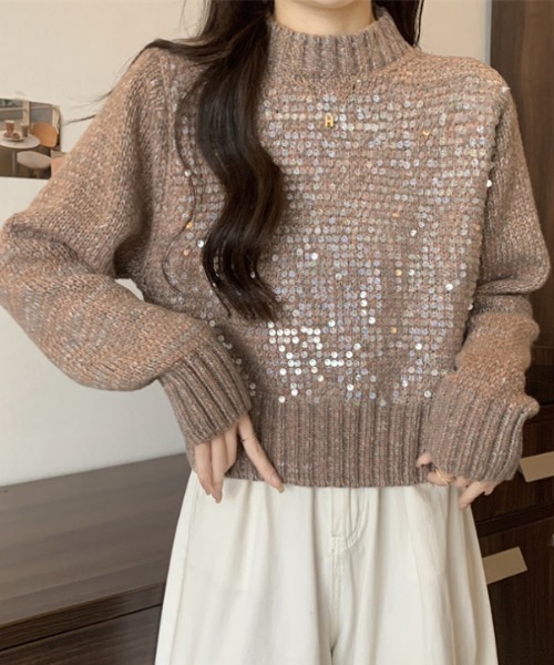 ハイネックスパンコールニット（ニット/セーター）｜CELENA BEATS（セレナビーツ）