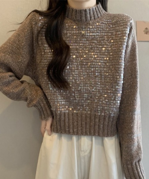 ハイネックスパンコールニット（ニット/セーター）｜CELENA BEATS（セレナビーツ）
