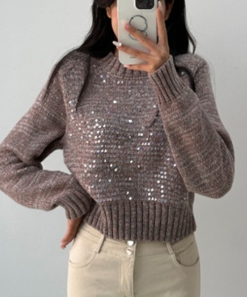 ハイネックスパンコールニット（ニット/セーター）｜CELENA BEATS（セレナビーツ）
