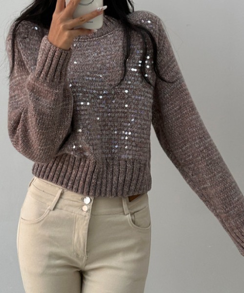 ハイネックスパンコールニット（ニット/セーター）｜CELENA BEATS（セレナビーツ）