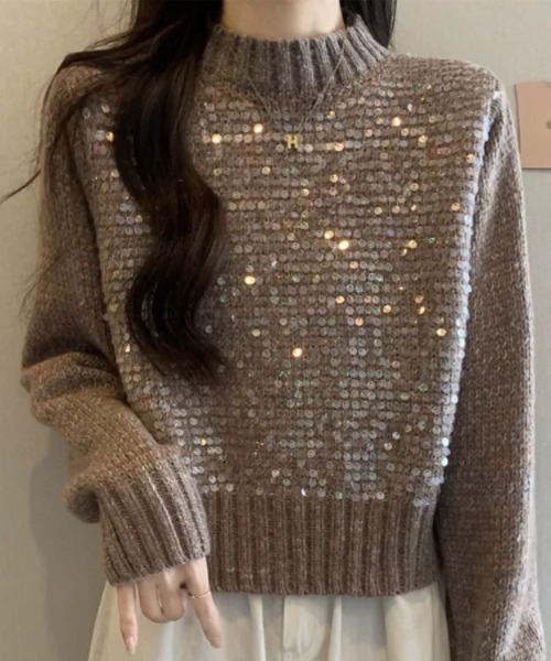 ハイネックスパンコールニット（ニット/セーター）｜CELENA BEATS（セレナビーツ）