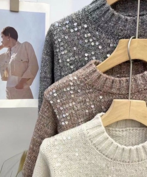 ハイネックスパンコールニット（ニット/セーター）｜CELENA BEATS（セレナビーツ）