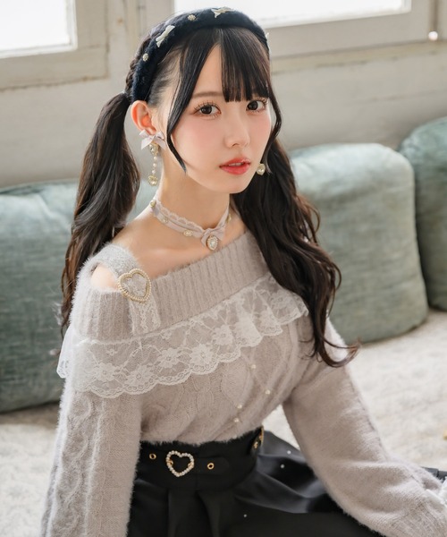 専用です！ herlipto こじはる クロス レース ニット ROSIER Inner Top