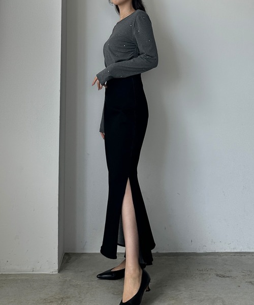 『shéller』シェリエ (M) デニムマーメイドスカート　ストレッチ　洗える セール】【GISELe 4月号掲載】atelier SOMETHING MERMAID DENIM