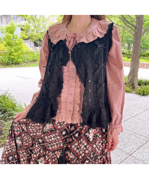 PINK HOUSE（ピンクハウス）の「フリル使いローンベスト（ベスト