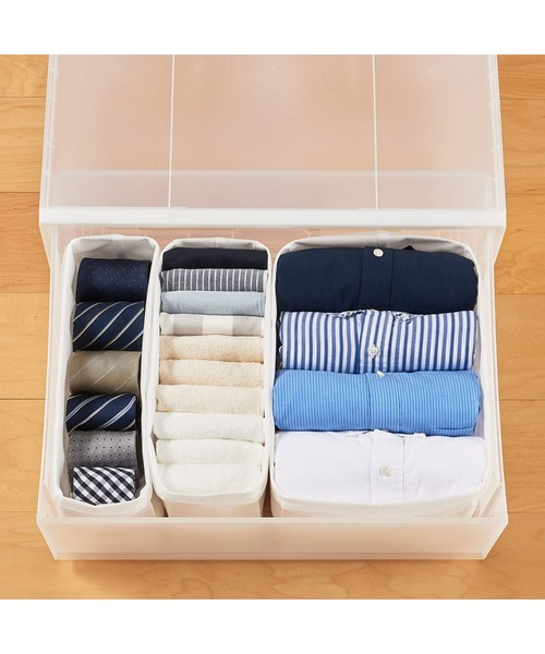 旧サイズ：引出式・横ワイド・大〕ポリプロピレン 収納ケース ワイド