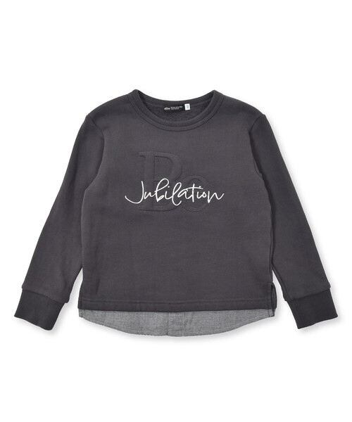 【セール】裏起毛レイヤード風立体ロゴトレーナー(80~150cm)（スウェット）｜BeBe（ベベ） 6,600円