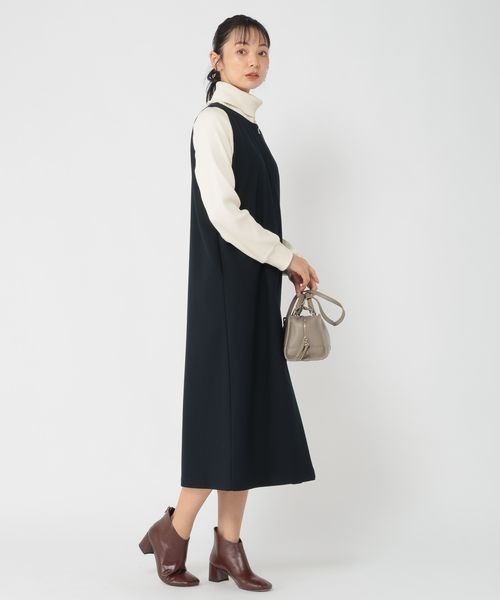 【セール】《ウタオ》カルゼフロントファスナーワンピース（ワンピース）｜studio CLIP（スタディオクリップ）