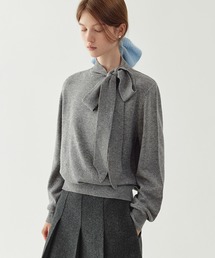 ボウタイリボン ウールニットトップス FD24S355【Fano Studios】