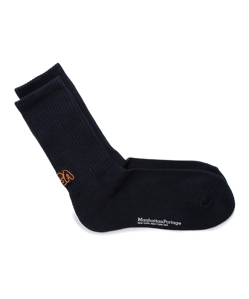 Manhattan Portage（マンハッタンポーテージ）の「Manhattan Portage/マンハッタンポーテージ ソックス CREW USA LOGO SOCKS MU006（ソックス/靴下・メンズ・ベージュ系その他/グレー系その他/ホワイト/ネイビー・25-27CM/23-25cm）」の4枚目の写真