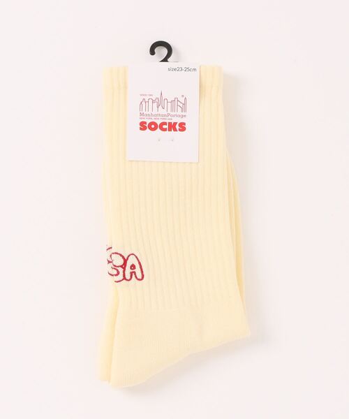 Manhattan Portage（マンハッタンポーテージ）の「Manhattan Portage/マンハッタンポーテージ ソックス CREW USA LOGO SOCKS MU006（ソックス/靴下・メンズ・ベージュ系その他/グレー系その他/ホワイト/ネイビー・25-27CM/23-25cm）」の7枚目の写真
