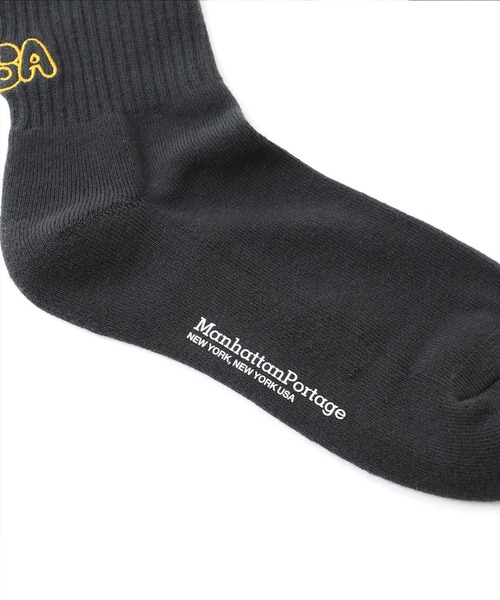 Manhattan Portage（マンハッタンポーテージ）の「Manhattan Portage/マンハッタンポーテージ ソックス CREW USA LOGO SOCKS MU006（ソックス/靴下・メンズ・ベージュ系その他/グレー系その他/ホワイト/ネイビー・25-27CM/23-25cm）」の14枚目の写真