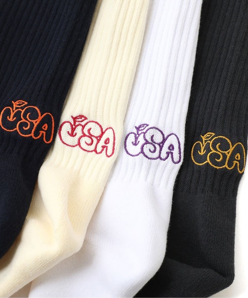 Manhattan Portage（マンハッタンポーテージ）の「Manhattan Portage/マンハッタンポーテージ ソックス CREW USA LOGO SOCKS MU006（ソックス/靴下・メンズ・ベージュ系その他/グレー系その他/ホワイト/ネイビー・25-27CM/23-25cm）」の13枚目の写真