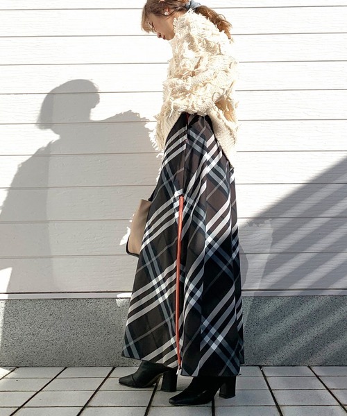 Q（キュー）の「メモリーサイドZIPスカート（スカート・レディース・ブルー系その他/ブラウン系その他/ブラック・MEDIUM）」の21枚目の写真