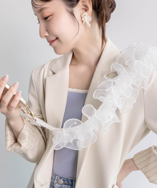 パールフリルショルダーストラップ（スマホグッズ）｜RANDA（ランダ）